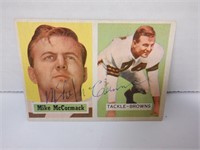 1957 TOPPS #3 MIKE MCCORMACK SIGNED AUTO CARD