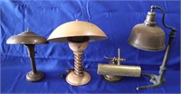 (4) Vintage Table & Desk Lamps