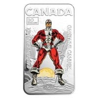 RCM Captain Canuck .9999 Fine Silver $20 Bar Coin,
