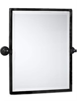 $110 Black Metal Framed Pivot Rectangle Mirror