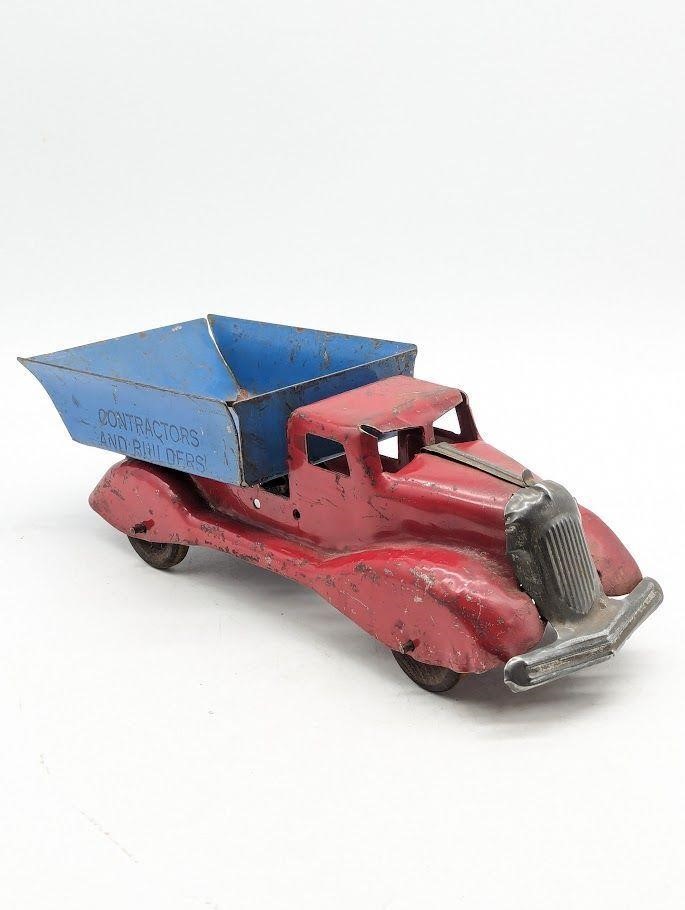 Marx Contractors and Builders Toy Dump Truck 1930s