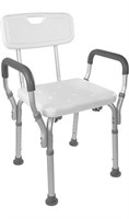 BATHTUB SHOWER CHAIR, ADJUSTABLE HEIGHT WITH ARMS
