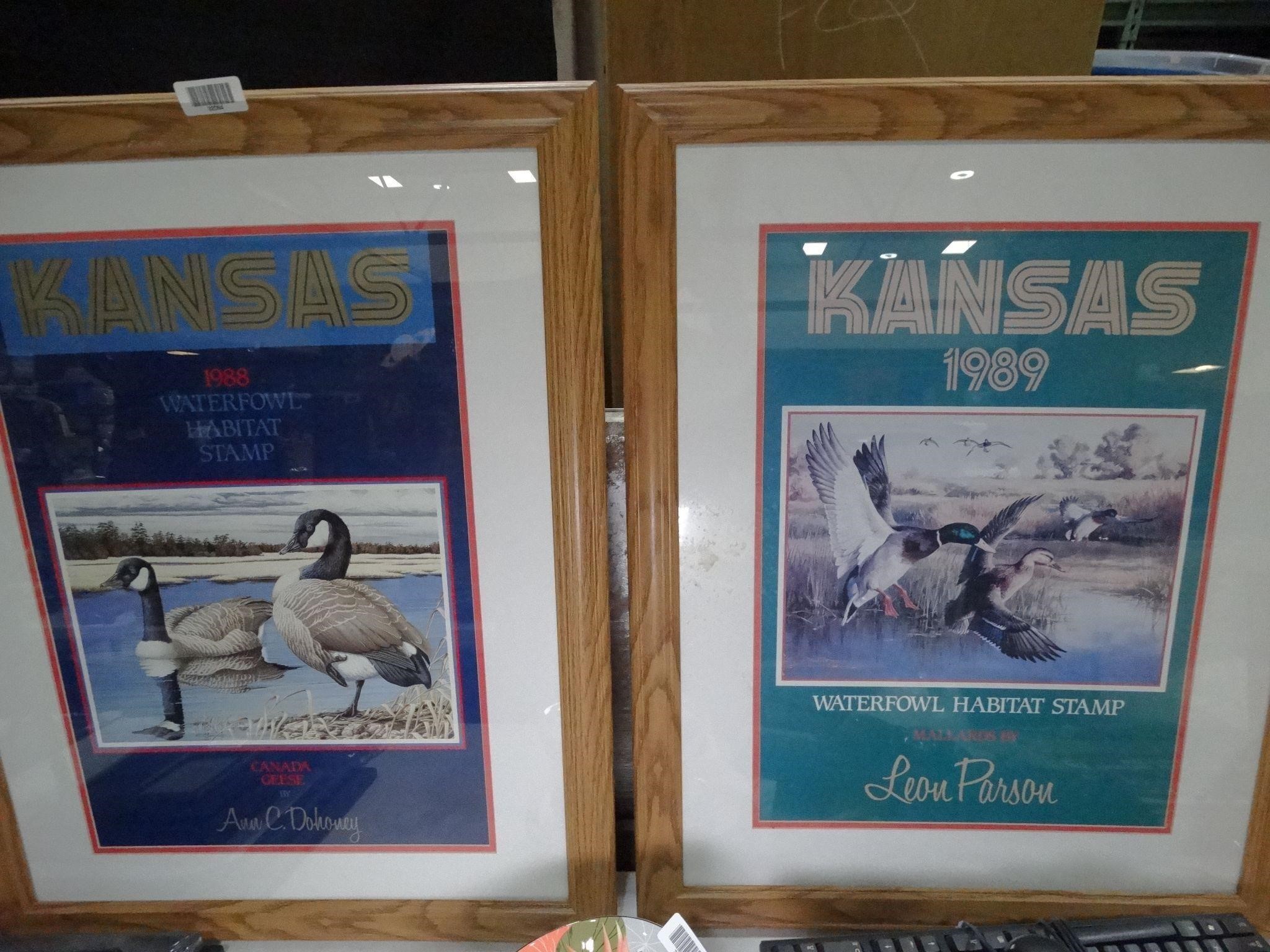 1988 & 1989 Kansas Waterfowl Stamp Designs