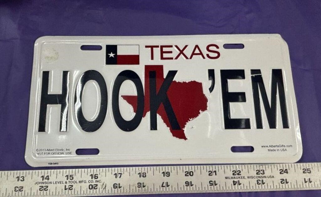 Texas Hook  'Em License Plate