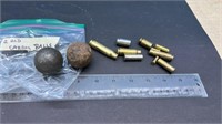 Toy Cannonballs & Misc. Brass Casings