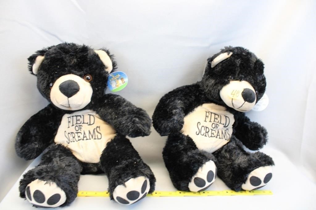 2 FIELD OF SCREAMS BEARS WITH TAGS