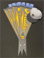4 Pirates Licensed Pennants & Fitted Hat