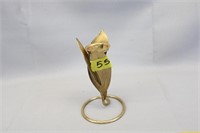Floral Avon Metal Candle Holder Tulip Leaves