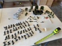 44 army men, jeep, furniture, cars- ALL