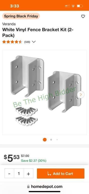 Plastic fence brackets and tops