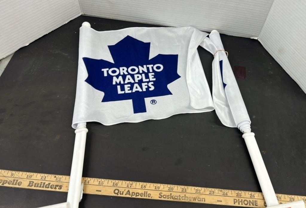 2 Toronto Maple Leaf's Window Flags.