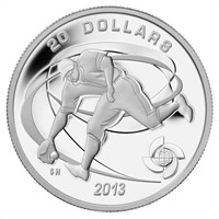 2013 $20 Celebrate Baseball: Pitcher - Pure Silver