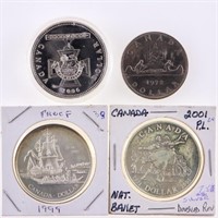 Group of 4 Canada Silver & Nickel Dollars