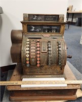 Antique National Brass Cash Register- Working -
