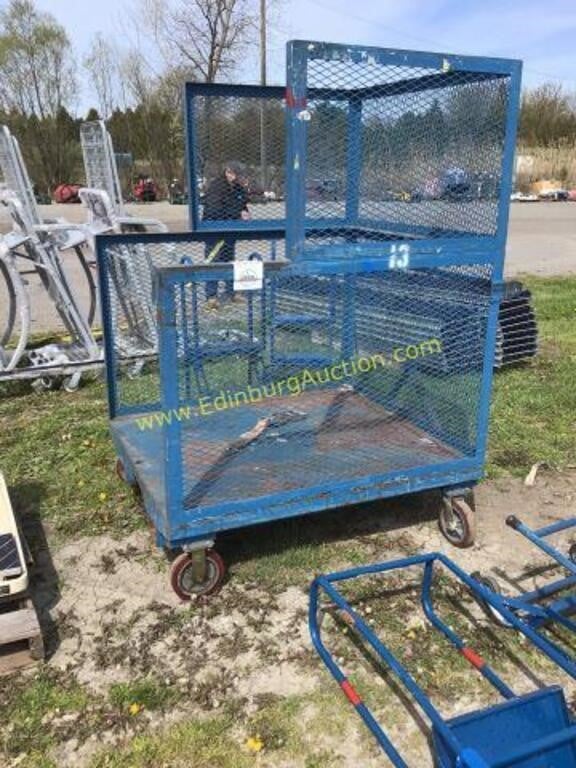 D1 fork lift cage on wheels