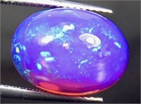 5.37 ct Natural Ethiopian Blue Fire Opal