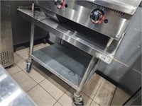 ROLLING GRILL STAND 37" X 30-3/4" X 28-1/2" TALL