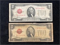 2 - 1928 Two dollar bills