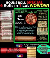 THIS AUCTION ONLY! BU Shotgun Lincoln 1c roll, 200