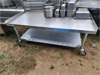 ROLLING SS GRILL STAND 60" X 30" X 24" TALL