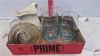 Vintage Creamer Pitcher, 4 Water Glasses, & Manual