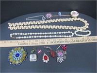 Assortment of Vtg Jewelry for Crafts & More