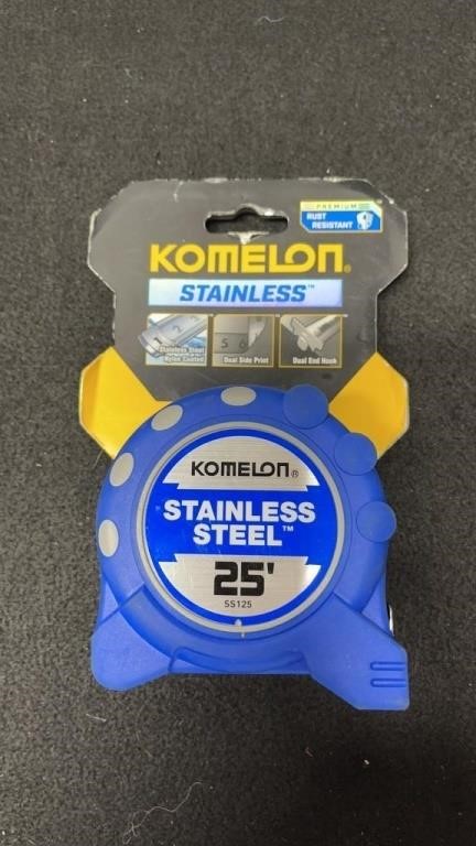 New Komelon 25Ft Stainless Steel Measuring Tape