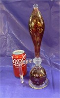 Incredible Hand Blown Glass Decanter w/Gold Trim