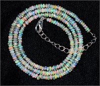 19.00 cts Ethiopian Fire Opal Beads Necklace