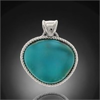 Sterling Silver Campo Frio Turquoise Pendant