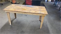 Wood table 60” x 28”, 30” high