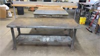 Metal work bench 72” x 29” , 52” overall height