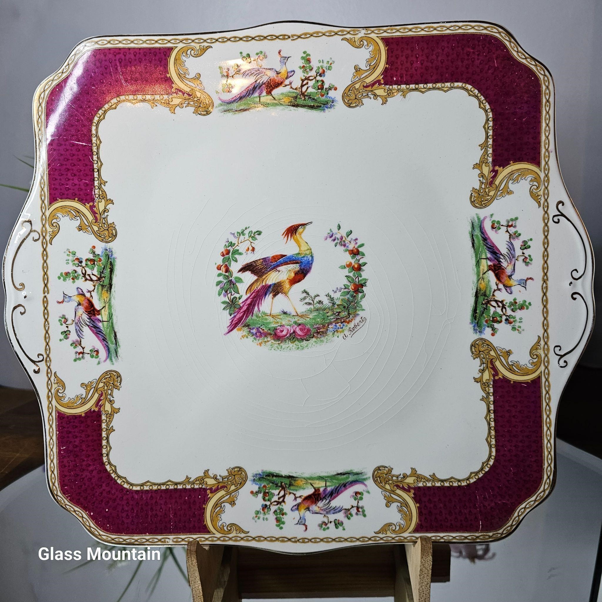 Antique Royal Crown Myotts Chelsea Bird Plate