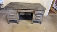 Vintage wood desk 60” x 32”, 31” high