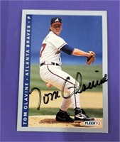 Tom Glavine Signed 1993 Fleer Baseball Card