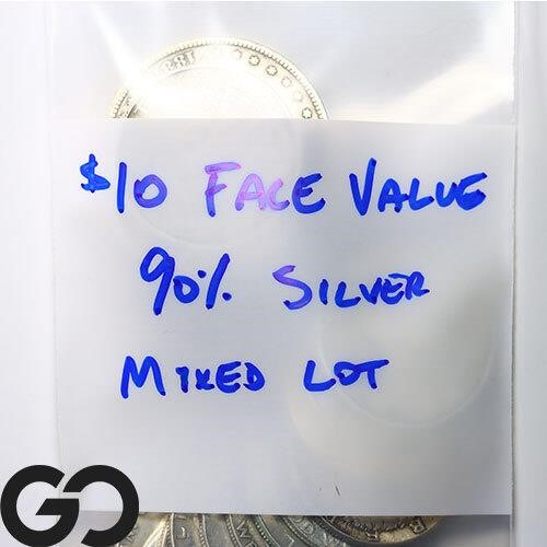 $10 Face Value 90% Silver Bag, Mixed Lot