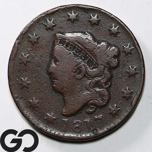 1817 Coronet Head Large Cent, VG Bid: 35