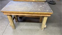 Wood workbench  48” x 24”, 31” tall