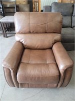 Barcalounger - Brown Leather Dual Power Recliner