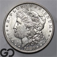 1880-O Morgan Silver Dollar, AU++/Unc Bid: 94