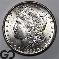 1899-O Morgan Silver Dollar, Near Gem BU Bid: 83