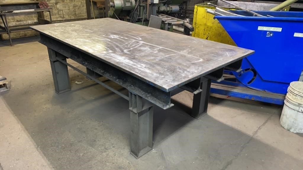 Large welding table 96” x 48”, 34” high,  1” top