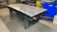 Large welding table 96” x 48”, 34” high,  1” top