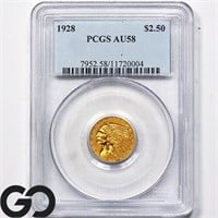 1928 $2.5 Gold Indian, PCGS AU58 Guide: 560