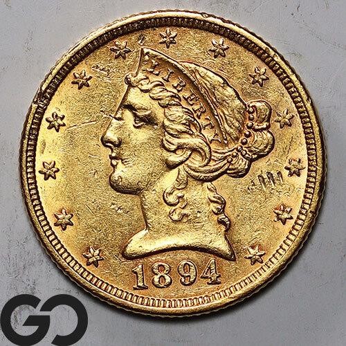 1894 $5 Gold Liberty Half Eagle