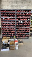Parts bins, shelf’s, 36” x 75” each