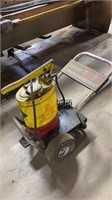 Manual grease pump cart