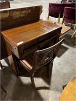 Retro Sewing Machine Cabinet & Chair
