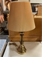 Vintage brass lamp w shade