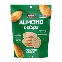2pk Hippie Foods Almond Crisps Rosemary BB08/13/23